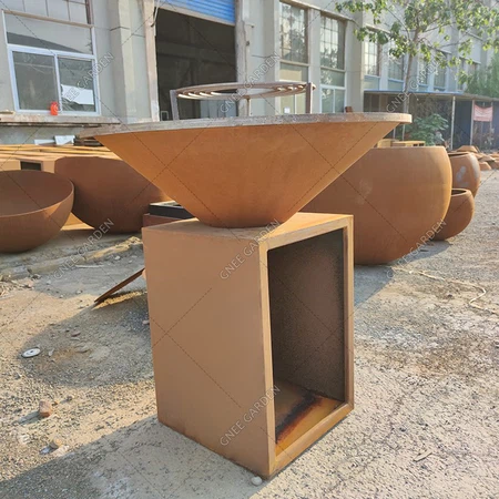 outdoor cooking rust corten steel BBQ outdoor cooking rust corten steel BBQ