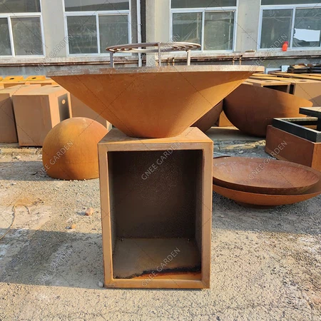 outdoor cooking rust corten steel BBQ outdoor cooking rust corten steel BBQ