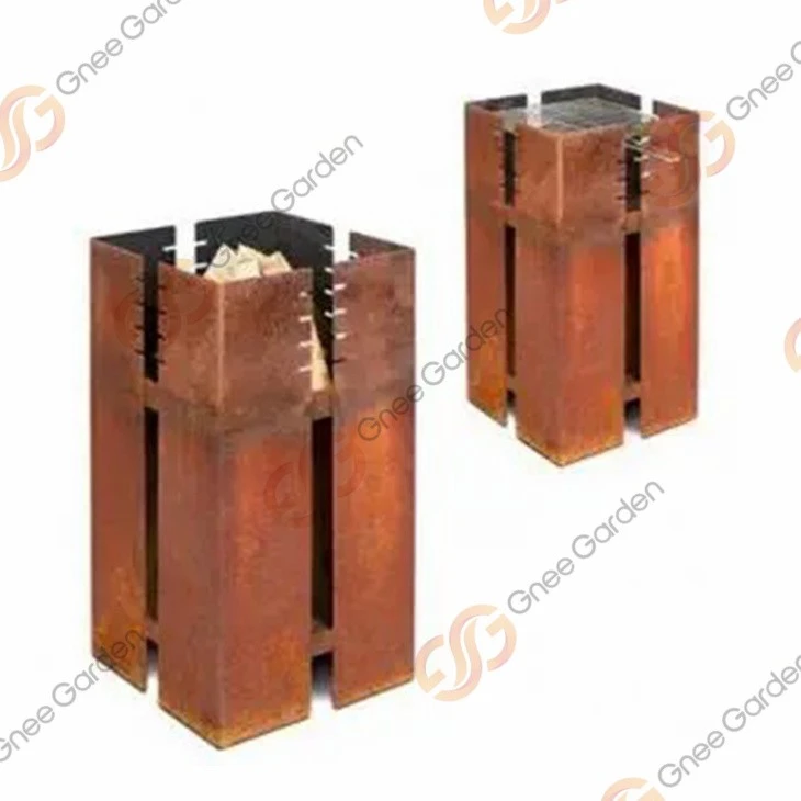 China Manufacturer Wood Burning BBQ Fire Pit Grill Table Outdoor