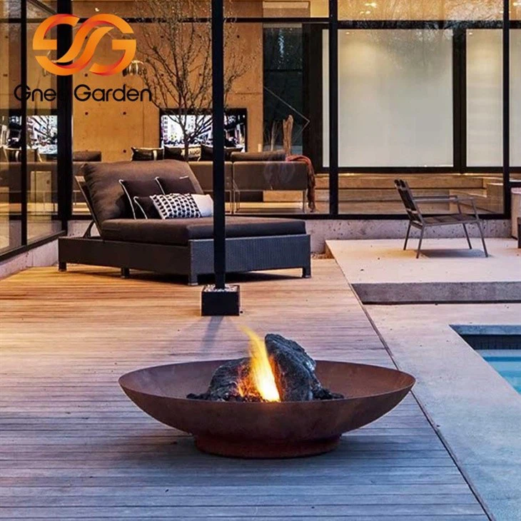 Corten Steel gas fire pit（1）