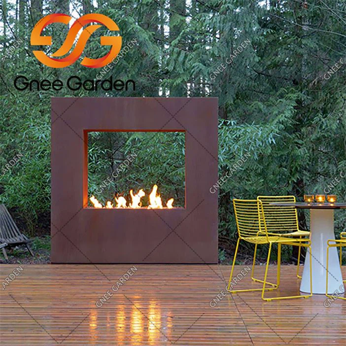 Cortenstalen gaswandhaard