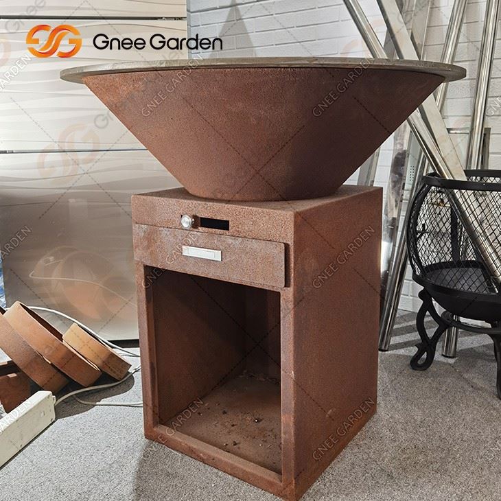 Corten Steel Outdoor Bbq Grill Corten Steel Rusty Red Bbq Grill For Party Garden Outdoor Corten Steel Bbq Grill
