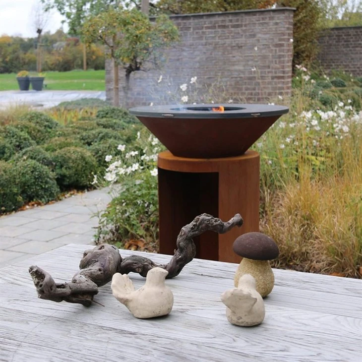 Courtyard Metal BBQ Grill Corten Steel Barbecue