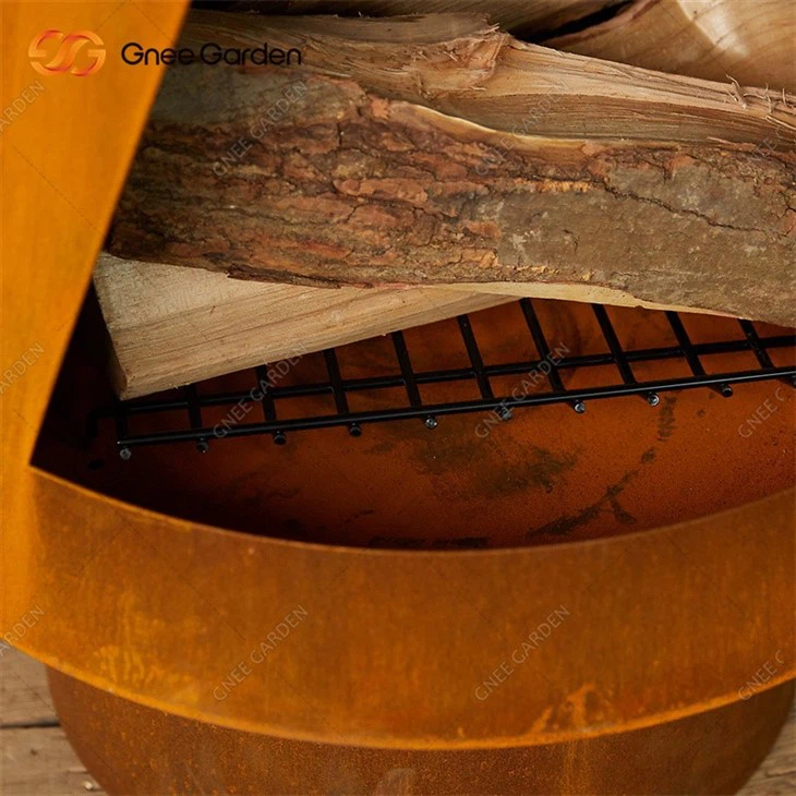 Custom Corten Steel Outdoor Firepalce