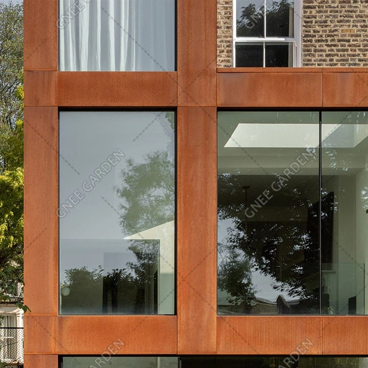 Customized Most Popular Corten Steel Facade Building Panels