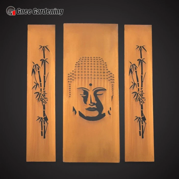 Decorative Corten Steel Panels Laser Cut Tree Screen