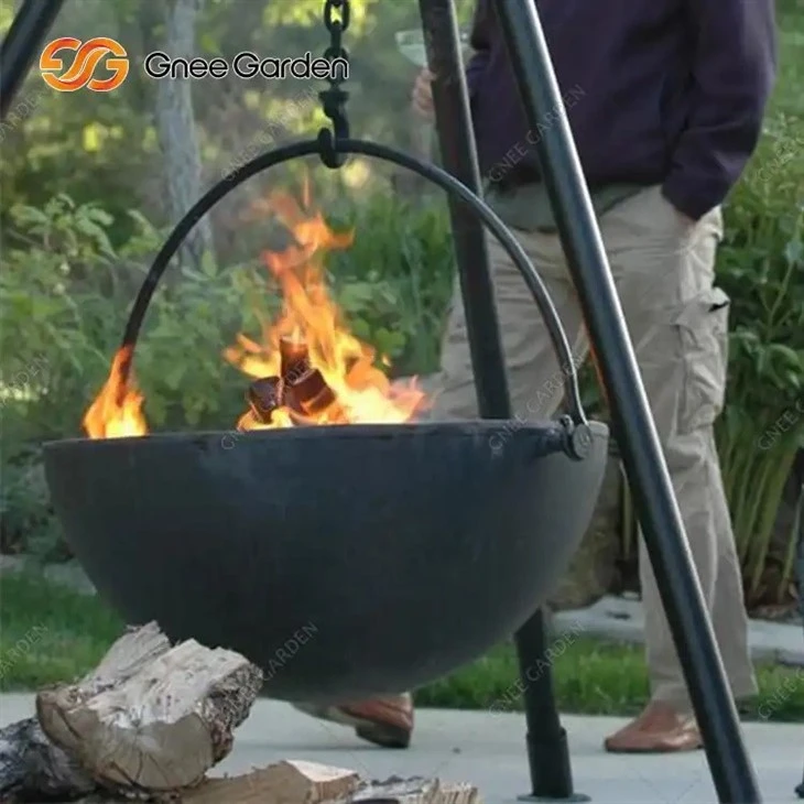  Suspended Contemporary Round Bowl Fire Pit 