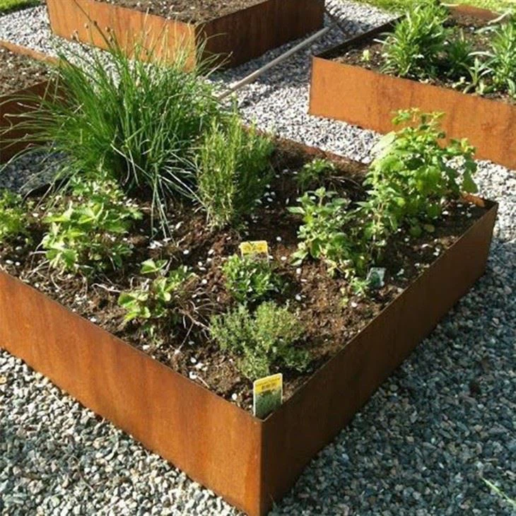 High Quality Corten Steel Garden Landscape Edging Outdoor Metal Laser Cutting Lawn Edge