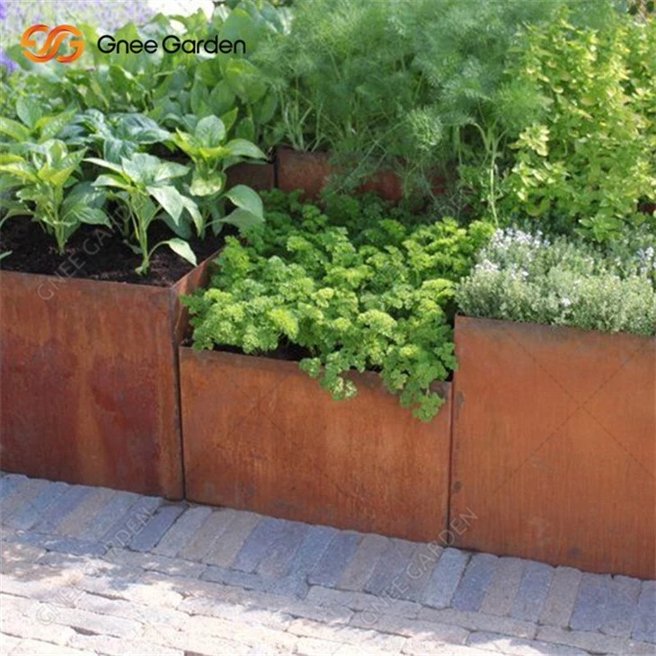 Large Corten Steel Flowerpot Garden Outdoor