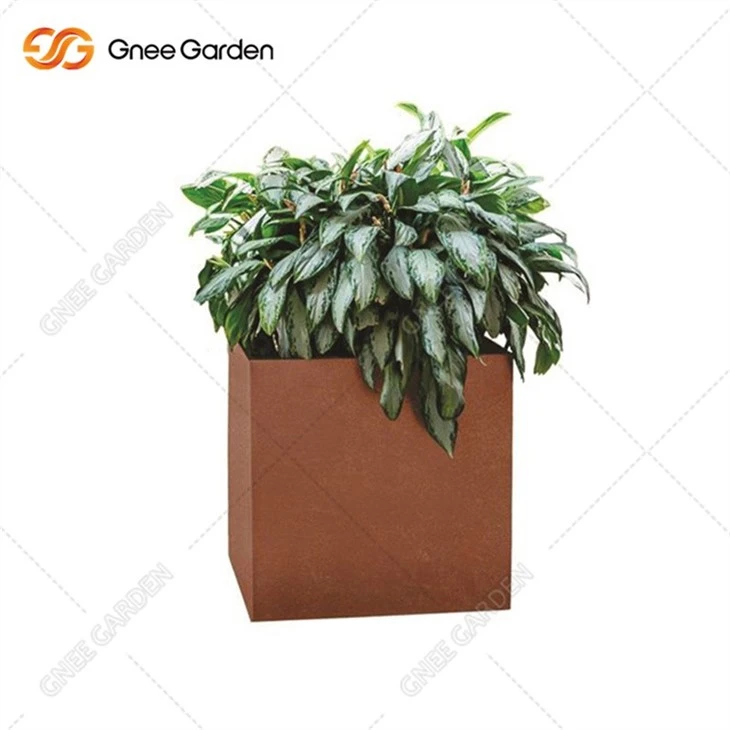 Large Corten Steel Flowerpot Garden Outdoor