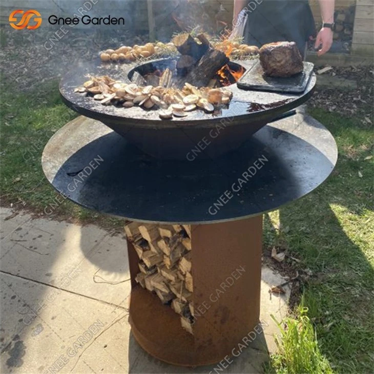 Outdoor High Quantity Corten Steel BBQ Grill