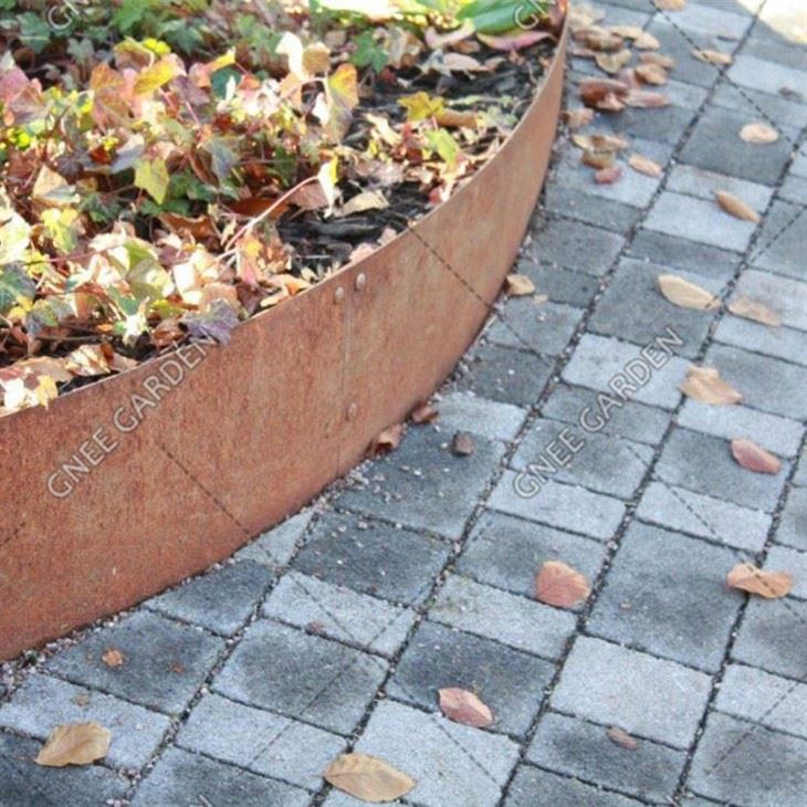 Outdoor Raised Outdoor Corten Steel Large Planters Ring Planter