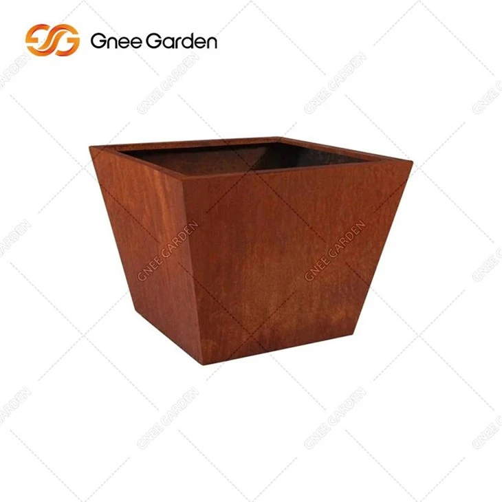 Rectangular Pots Flower Garden Corten Steel