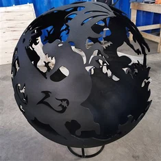 Outdoor Wild Fire Vreugdevuur Open haard Patio Camping Houtgestookte Houtskool Cortenstaal Ronde Bolvormige Vuurkorven