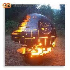 Corten steel firepits sphere ball
