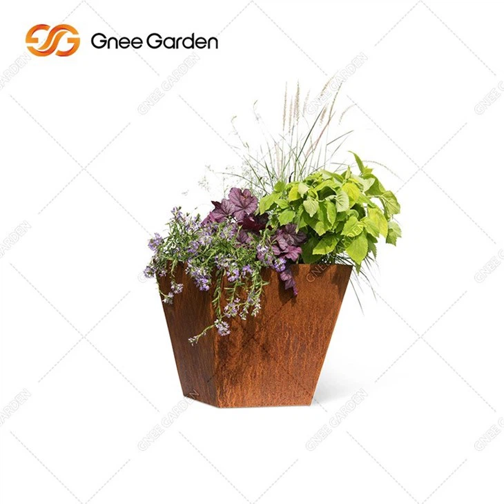 Corten Steel Planter Custom Garden Patio Flower Pot