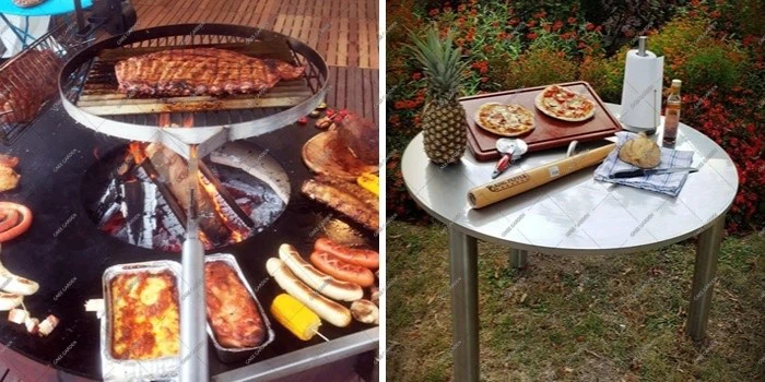 Corten Steel outdoor cooking fire pit Corten Steel outdoor cooking fire pit