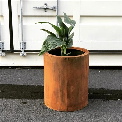 Cortenstaal metalen kunsttuinplanter