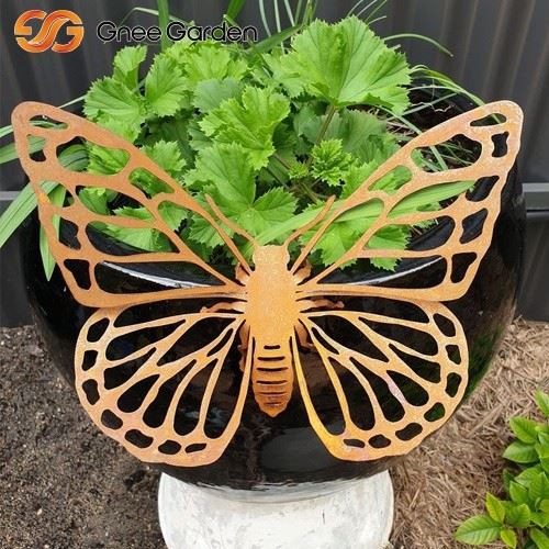 Corten Garden Art Large Butterfly